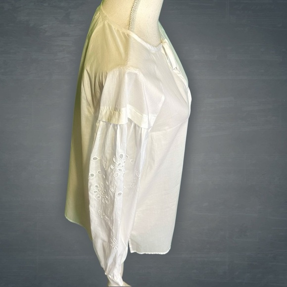 NWOT Rails ‘Dari’ Eyelet Drop Shoulder Tunic Top in “Beach White” Size Medium - Picture 14 of 16